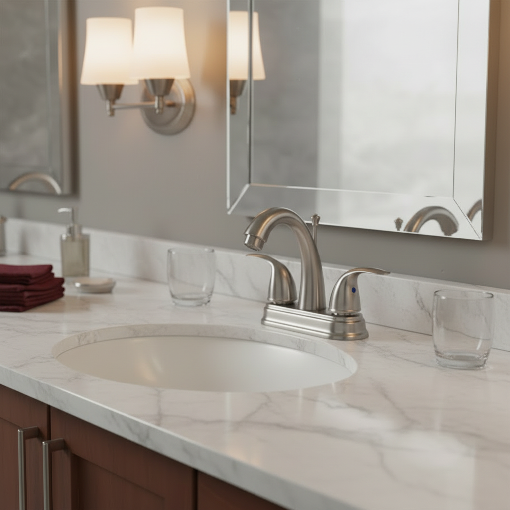 Crystal Cove 13-4897 Satin Nickel Lavatory Vanity Faucet