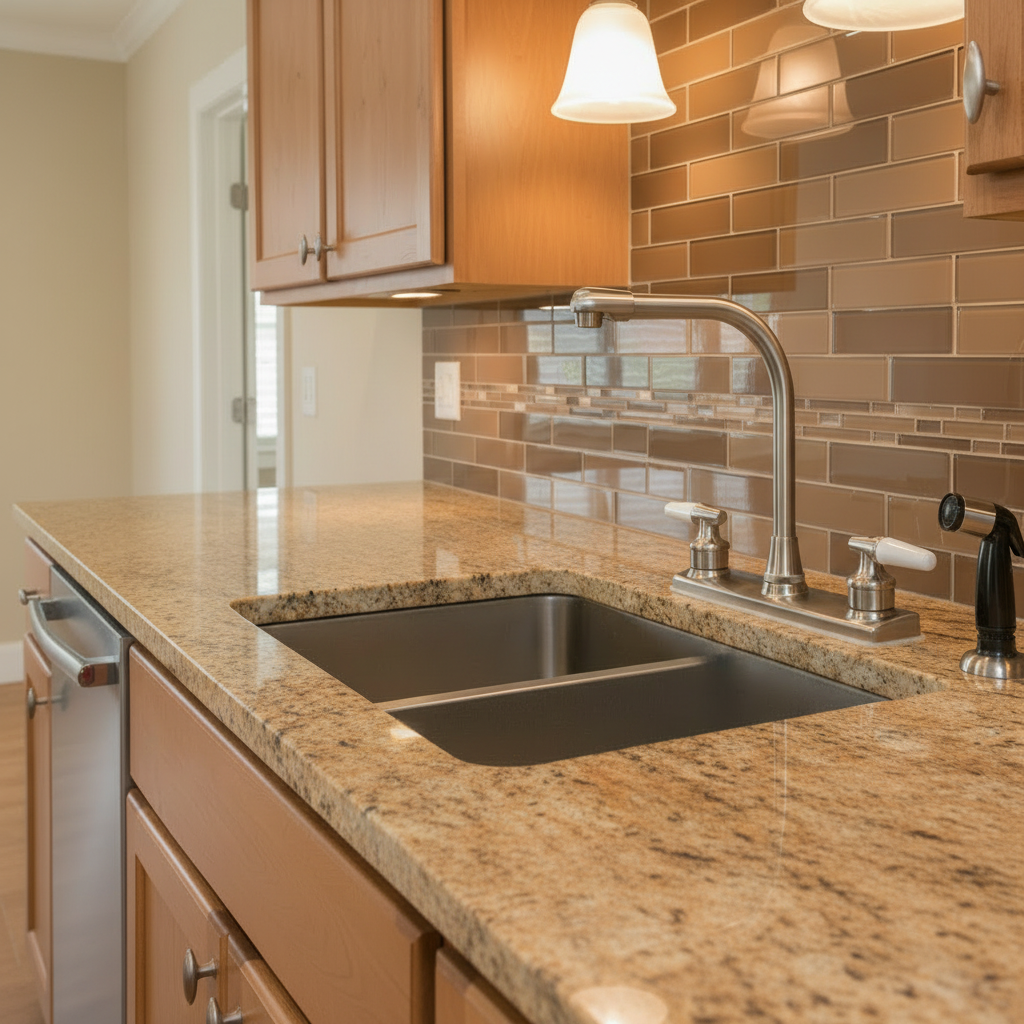 Crystal Cove 12-3419 Satin Nickel Kitchen Faucet w/ Sprayer