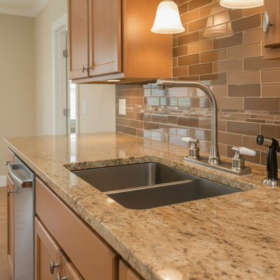Crystal Cove 12-3419 Satin Nickel Kitchen Faucet w/ Sprayer