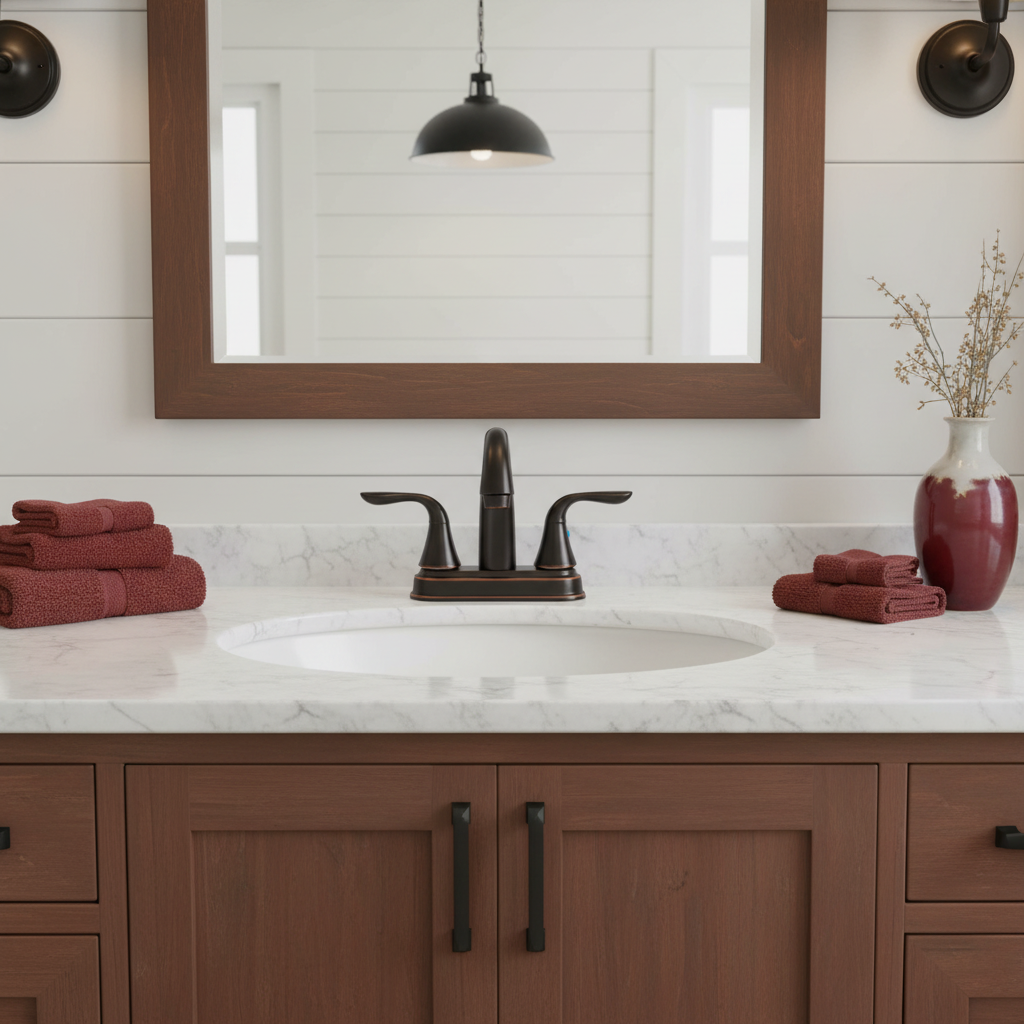 Designers Impressions 651634 Oil Rubbed Bronze Lavatory Vanity Faucet