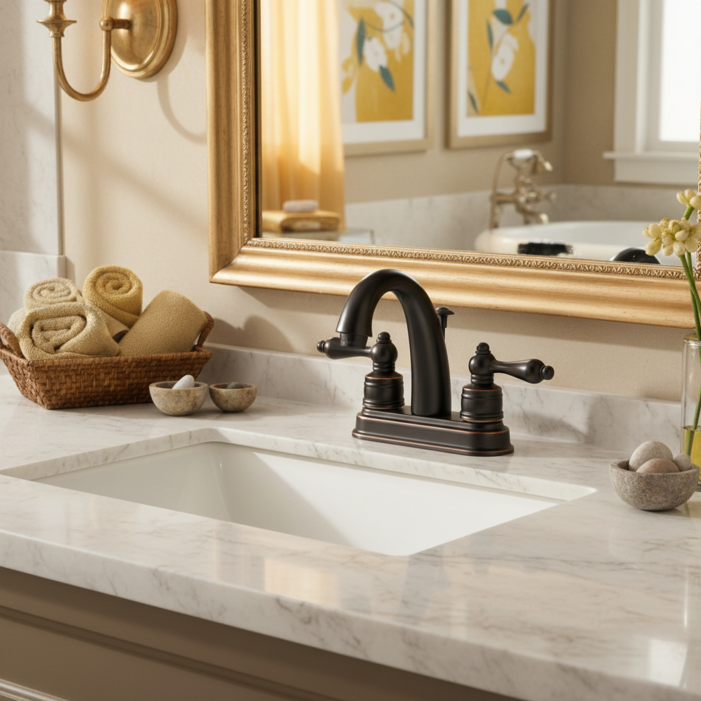 Designers Impressions 652243 Oil Rubbed Bronze Lavatory Vanity Faucet