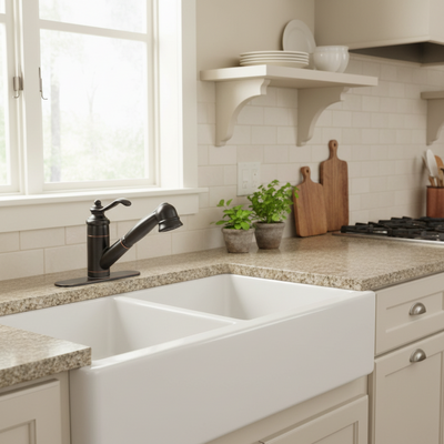 Designers Impressions 651472 Oil Rubbed Bronze Kitchen Faucet w/ Pull Out Sprayer