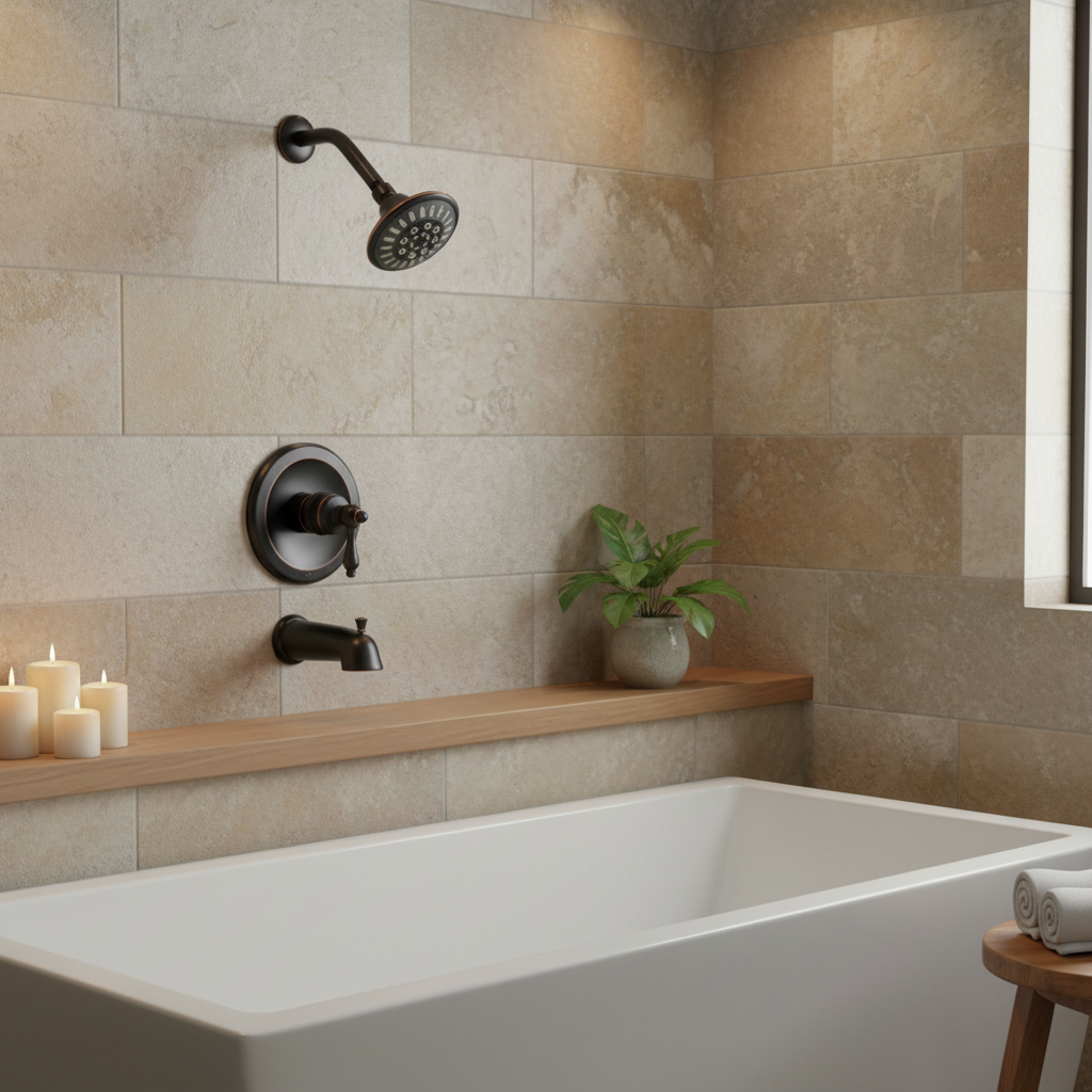 Designers Impressions 654692 Oil Rubbed Bronze Tub / Shower Combo Faucet