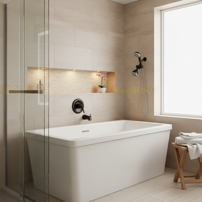 Designers Impressions 654708 Oil Rubbed Bronze Single Handle Tub / Shower Combo Faucet