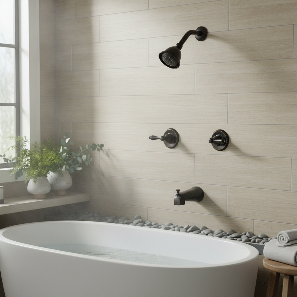 Designers Impressions 654752 Oil Rubbed Bronze Tub / Shower Combo Faucet