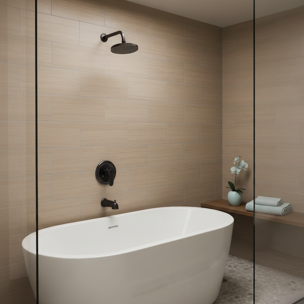 Designers Impressions 659638 Oil Rubbed Bronze Single Handle Tub / Shower Combo Faucet