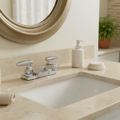 Designers Impressions 685557 Polished Chrome Lavatory Vanity Faucet