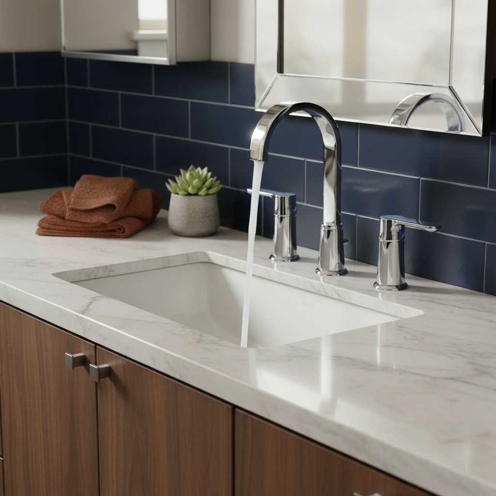 Designers Impressions 685571 Polished Chrome Lavatory Widespread Vanity Faucet