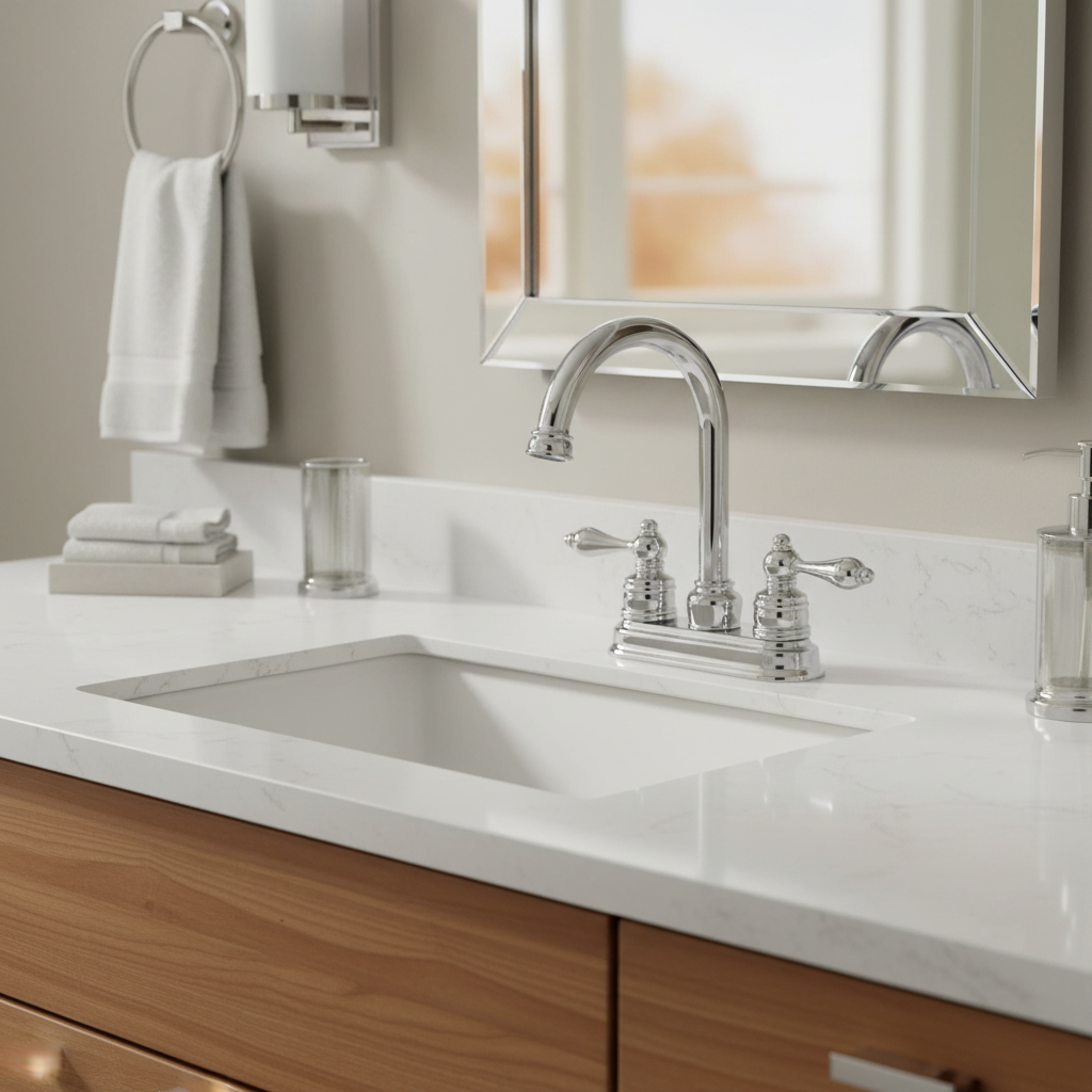 Designers Impressions 685749 Polished Chrome Lavatory Vanity Faucet