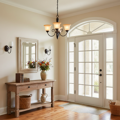 Essex Series Oil Rubbed Bronze 3 Light Chandelier