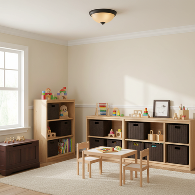 Essex Series Oil Rubbed Bronze Flush Mount Ceiling Light Fixture