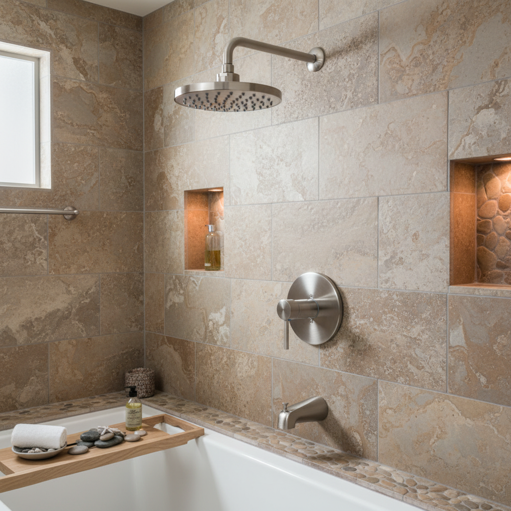 Hardware House 13-5627 Satin Nickel Tub / Shower Combo Faucet