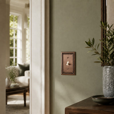 Harmon Antique Copper Single Toggle Decorative Switchplate Cover