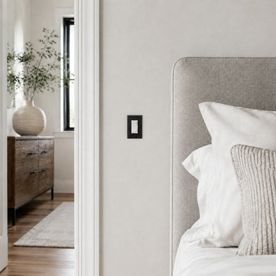 Harmon Matte Black Single Decora Decorative Switchplate Cover
