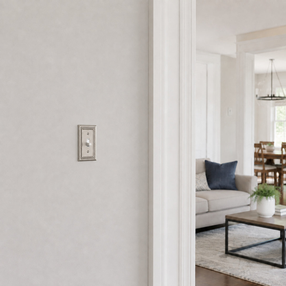 Harmon Satin Nickel Single Toggle Decorative Switchplate Cover