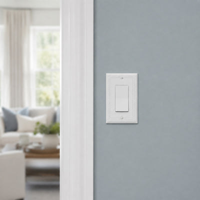 Harmon White Single Decora Decorative Switchplate Cover