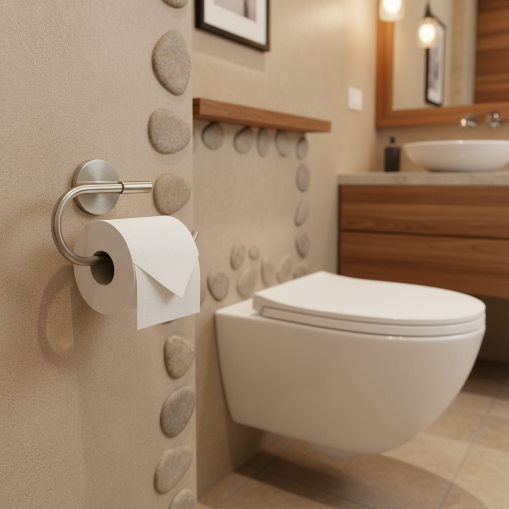 Kain Series Satin Nickel Toilet Tissue Paper Holder