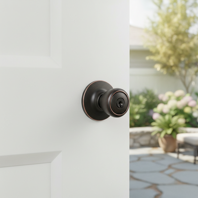 Salem Keyed Entry Door Knob, Oil Rubbed Bronze