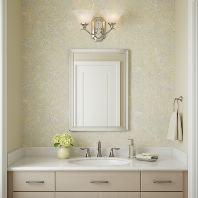 Dover Satin Nickel 2 Light Wall Sconce / Bathroom Fixture : 10-4692