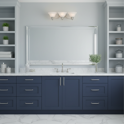 Bristol Satin Nickel Triple Bulb Wall Sconce / Bathroom Light: 54-4643
