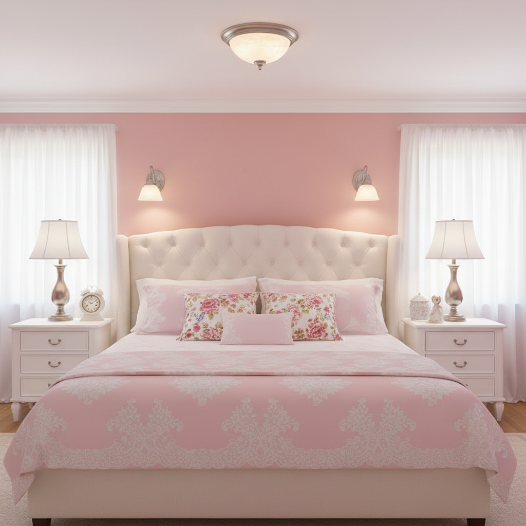 Dover Satin Nickel Flush Mount Ceiling Light Fixture : 10-4449