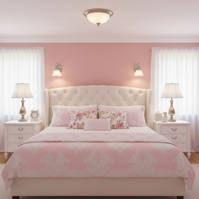 Dover Satin Nickel Flush Mount Ceiling Light Fixture : 10-4449