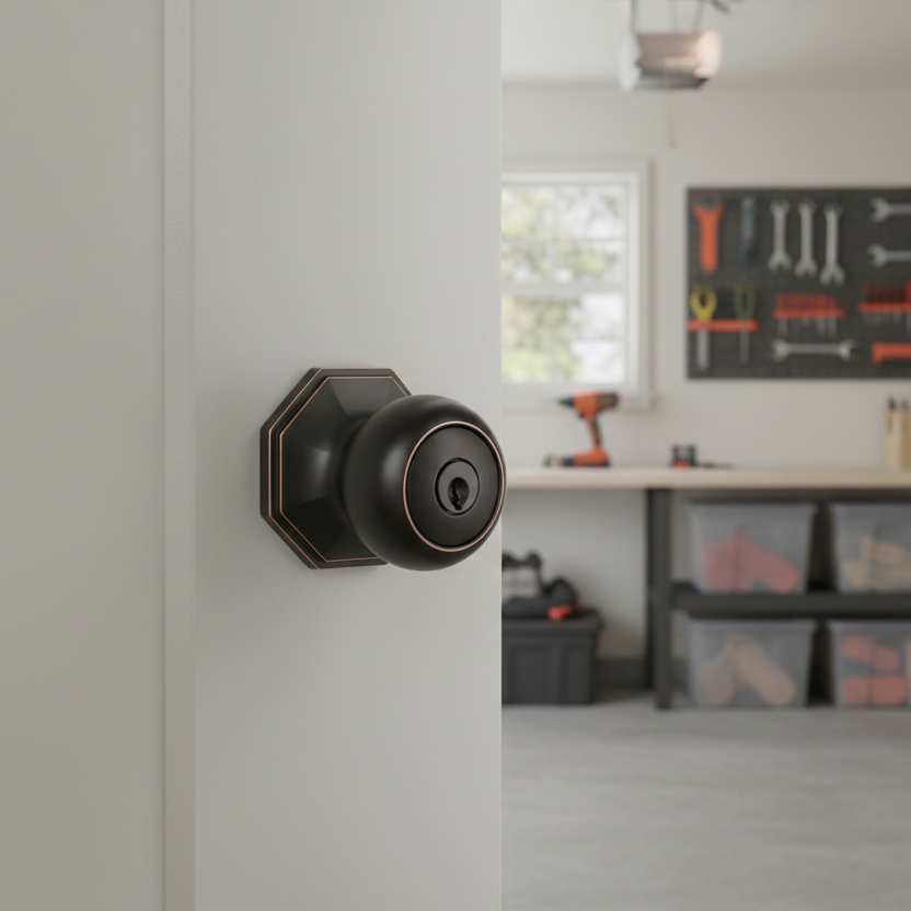 Stanton Keyed Entry Door Knob, Oil Rubbed Bronze