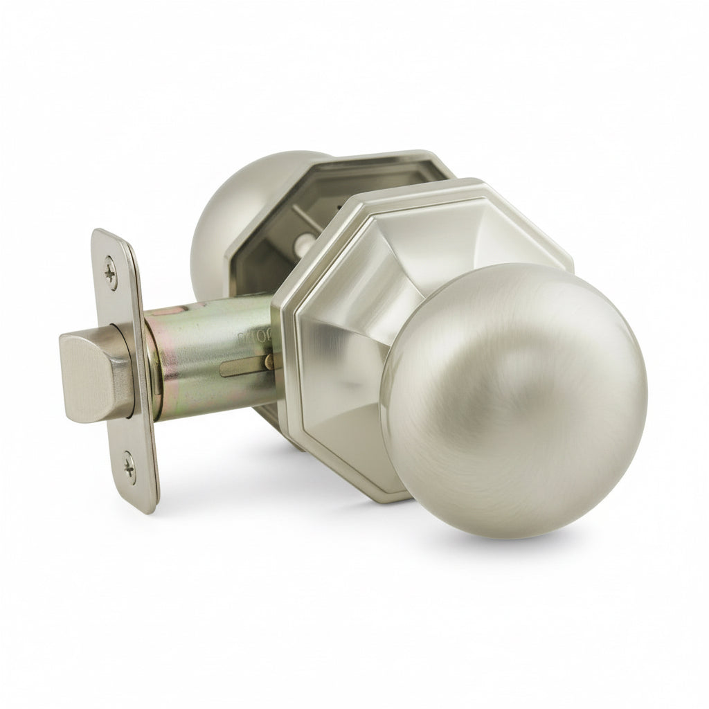 Stanton Passage Door Knob, Satin Nickel