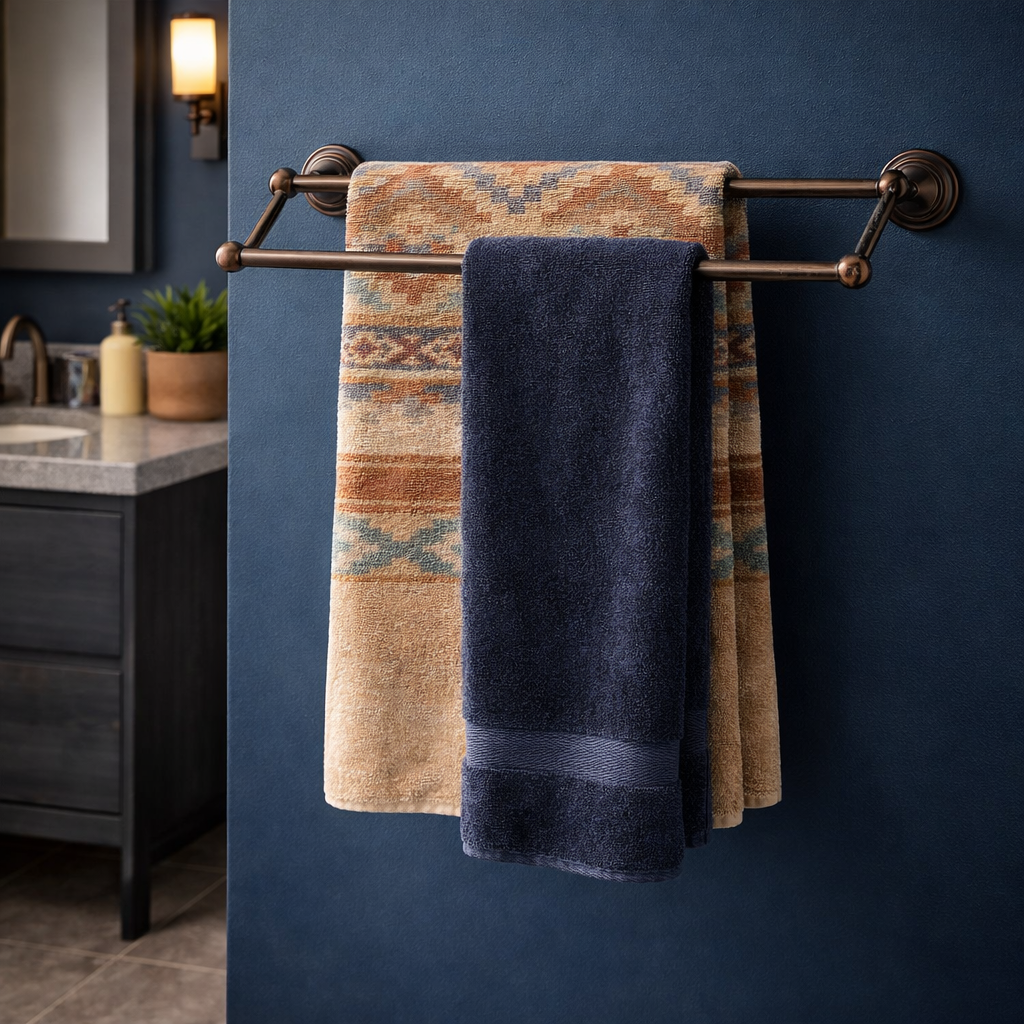 Stockton Series Oil Rubbed Bronze 24" Double Towel Bar