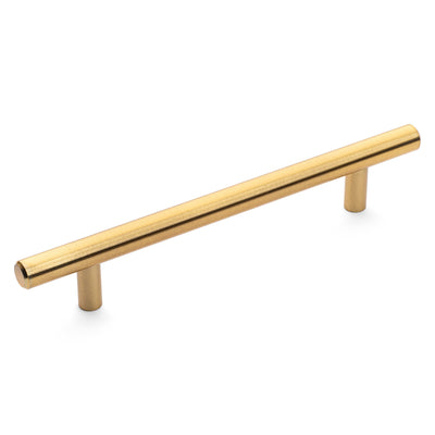 Diversa Brushed Brass Euro Style 5&quot; (128mm) Cabinet Bar Pull - 25 PACK