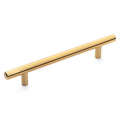 Diversa Brushed Brass Euro Style 5&quot; (128mm) Cabinet Bar Pull - 10 PACK