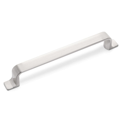 Satin nickel contemporary cabinet pull, 160 mm center-to-center