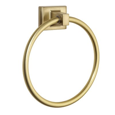 Designers Impressions Eclipse Series Brushed Brass Towel Ring