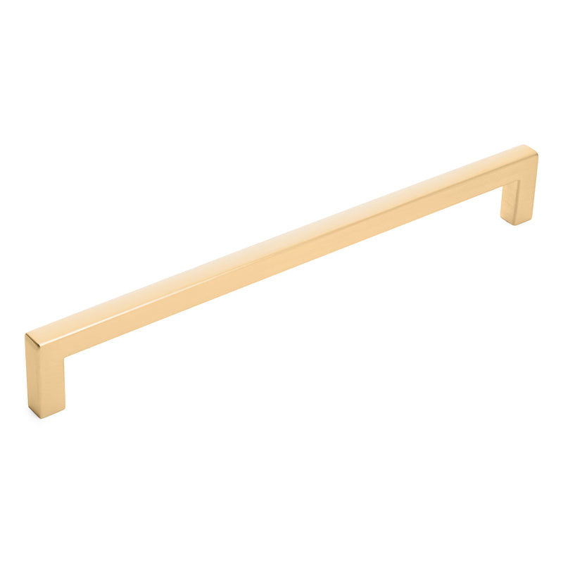 Diversa Brushed Gold 7-1/2&quot; (192mm) Square Edge Solid Cabinet Bar Pull