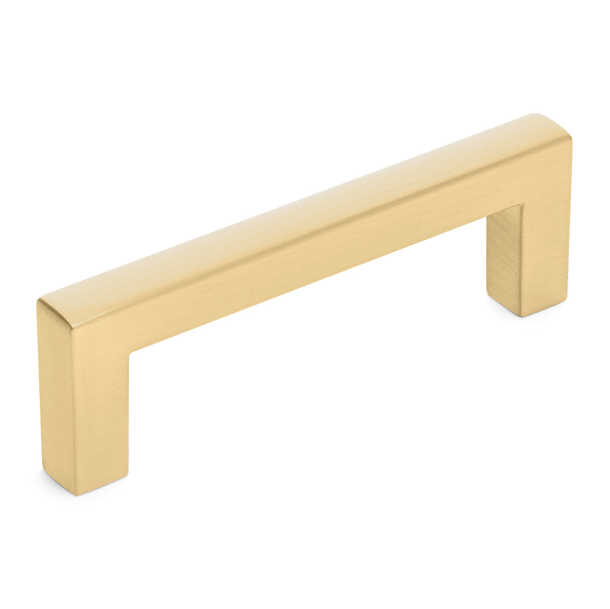 Diversa Brushed Gold 3" (76mm) Square Edge Solid Cabinet Bar Pull