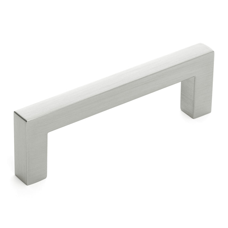 Diversa Brushed Satin Nickel 3&quot; (76mm) Square Edge Solid Cabinet Bar Pull