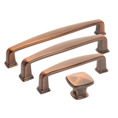 Diversa Antique Copper Traditional 3-3/4&quot; (96mm) Cabinet Drawer Pull