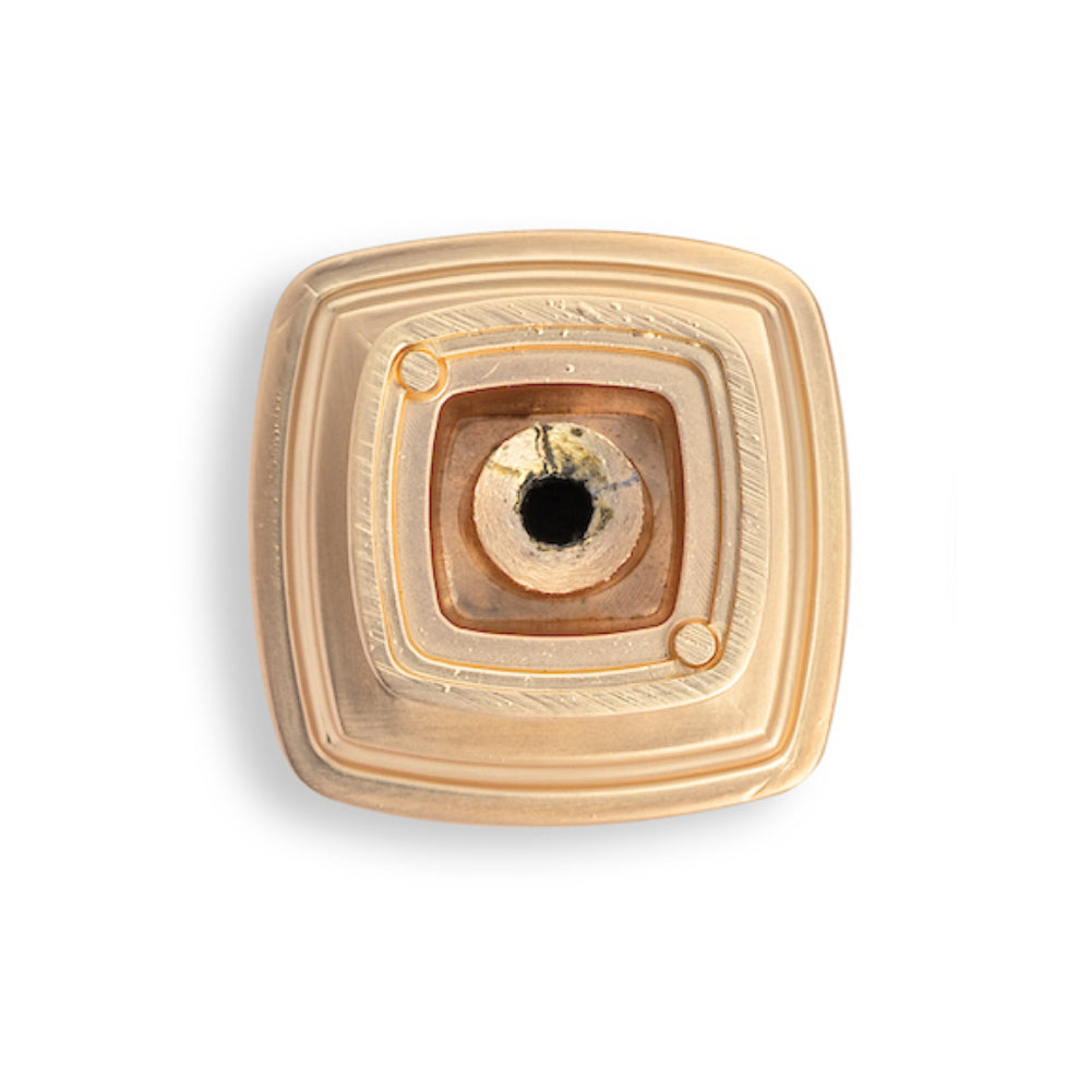 Diversa Brushed Gold Square Solid Cabinet Knob - 10 PACK