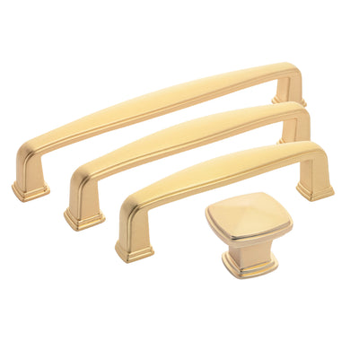 Diversa Brushed Gold Traditional 3&quot; (76mm) Cabinet Drawer Pull