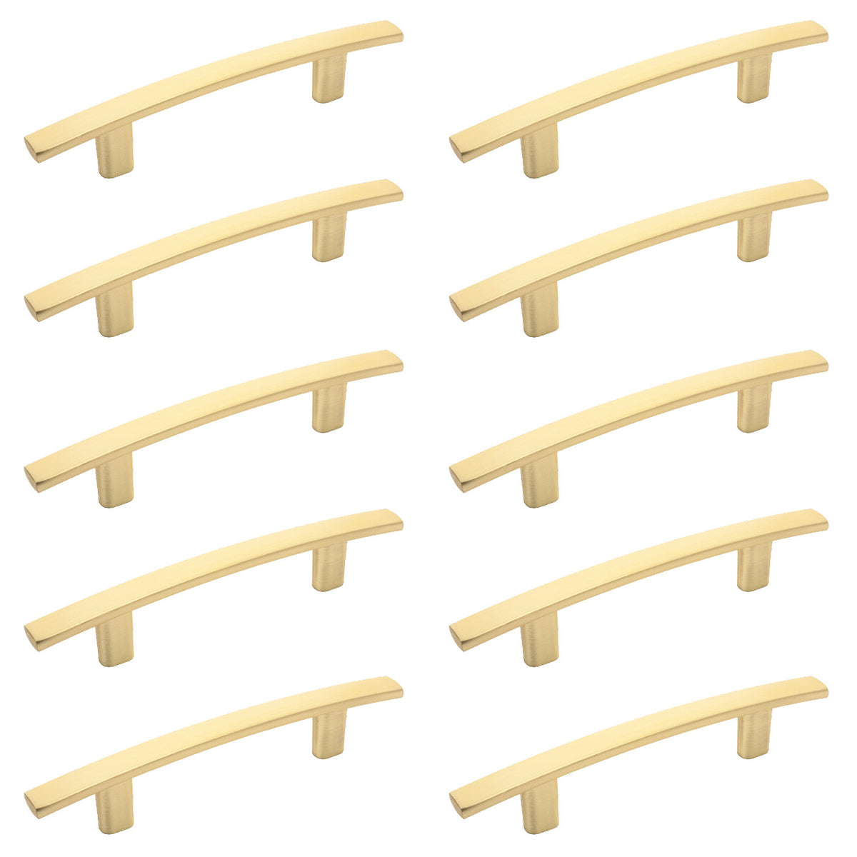 Diversa Brushed Gold Subtle Arch 3&quot; (76mm) Cabinet Pull - 10 PACK