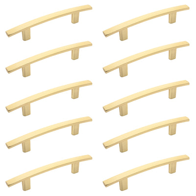 Diversa Brushed Gold Subtle Arch 3&quot; (76mm) Cabinet Pull - 10 PACK