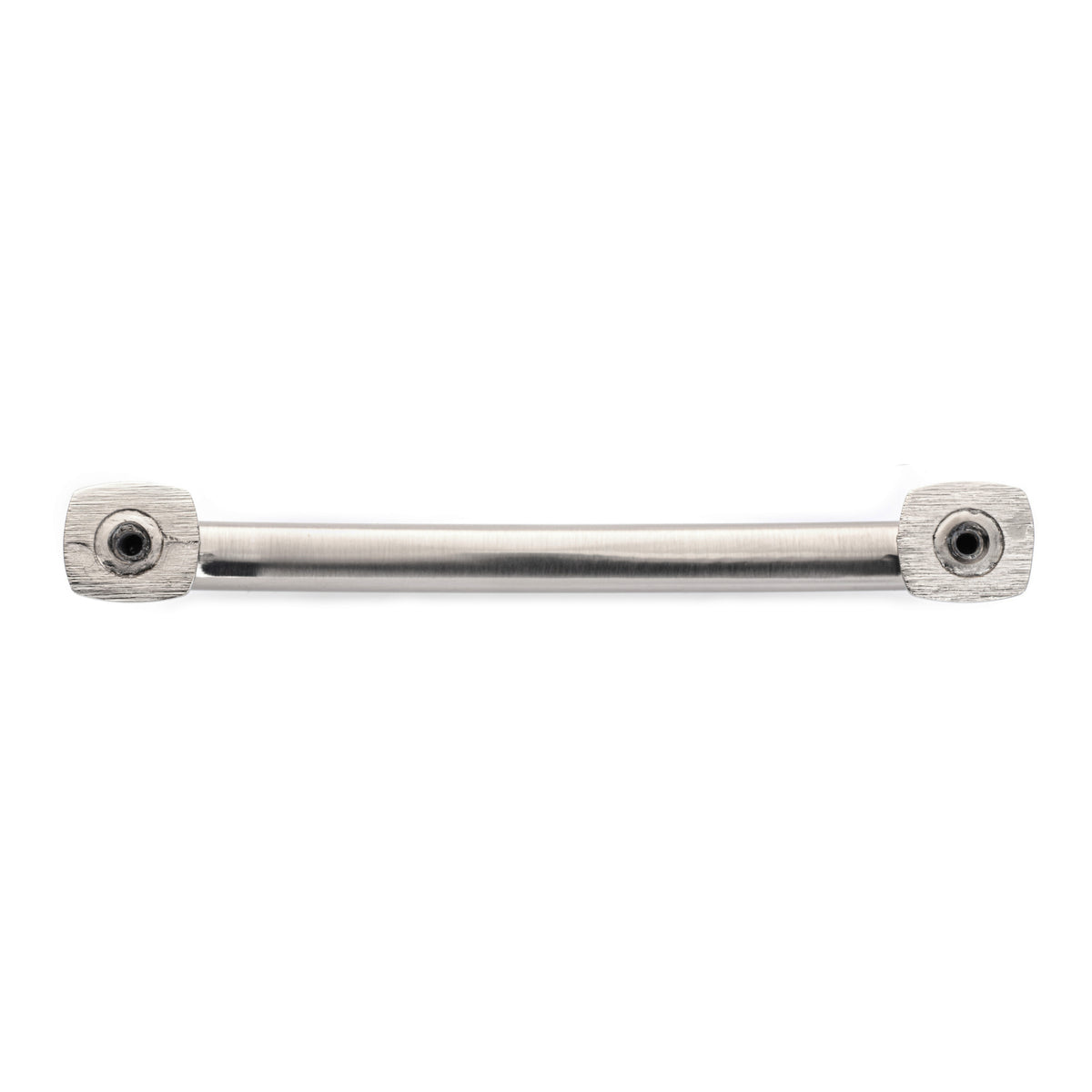 Solid smooth underside of cabinet pull 5" satin nickel