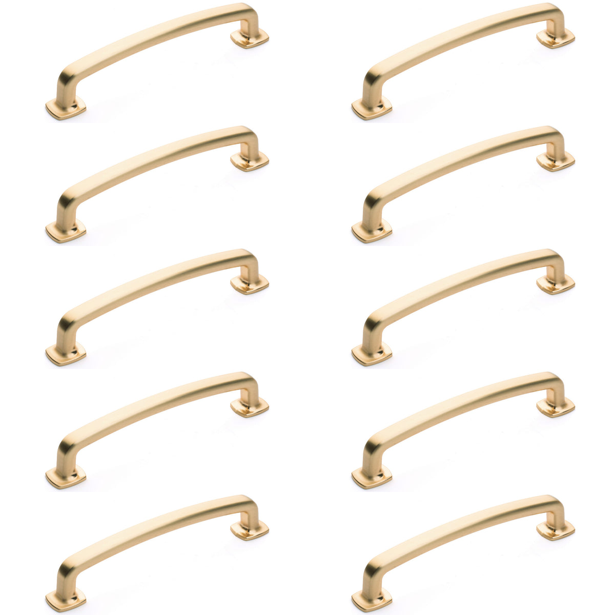 Diversa Brushed Gold Trinity 5&quot; (128mm) Cabinet Drawer Pull - 10 PACK