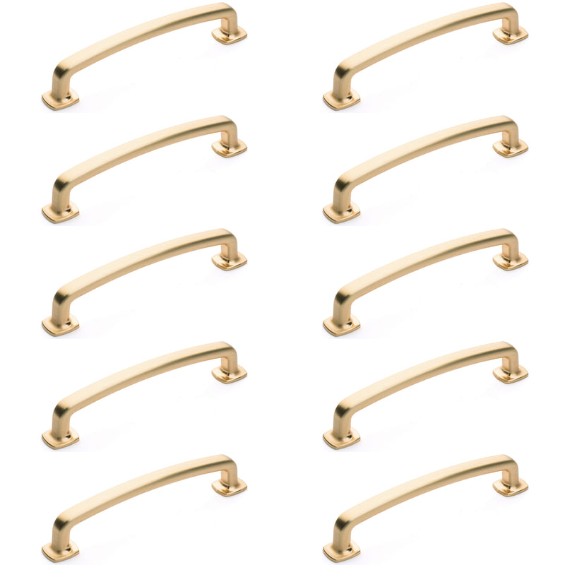 Diversa Brushed Gold Trinity 5&quot; (128mm) Cabinet Drawer Pull - 10 PACK
