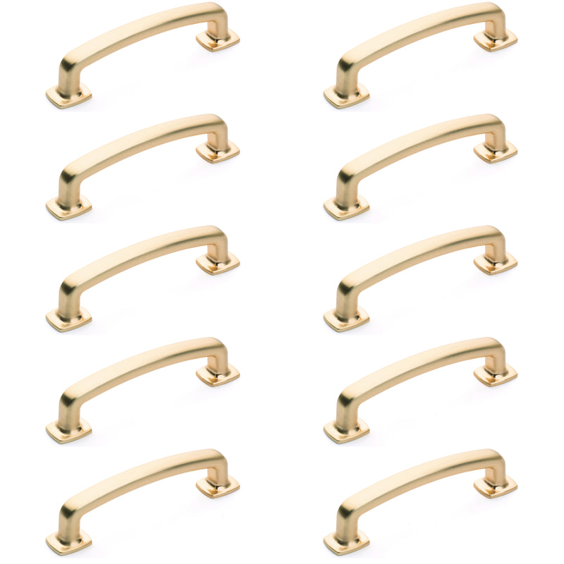 Diversa Brushed Gold Trinity 3-3/4&quot; (96mm) Cabinet Drawer Pull - 10 PACK