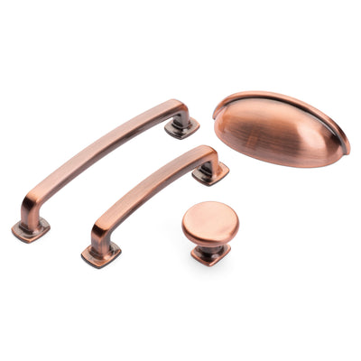 Diversa Antique Copper Trinity 5" (128mm) Cabinet Drawer Pull