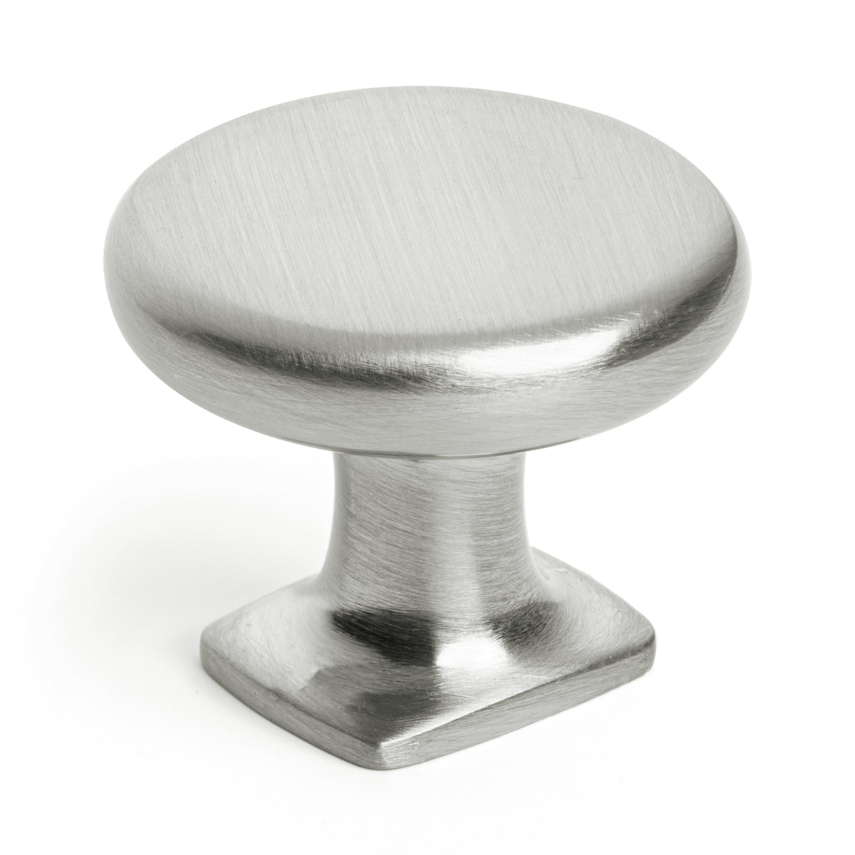 Diversa Brushed Satin Nickel Round Solid Cabinet Knob - 10 Pack