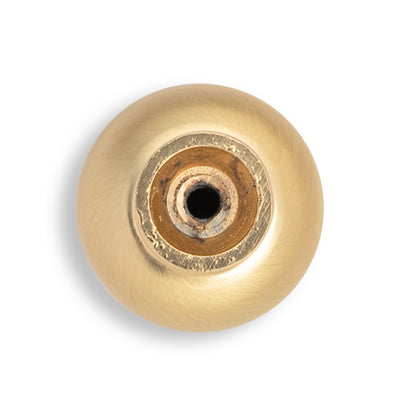 Diversa Matte Brushed Brass Traditional Solid Cabinet Knob