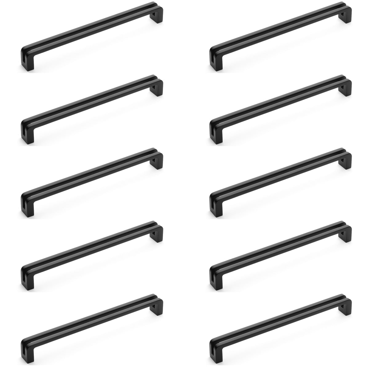 Diversa Limited Edition Matte Black 7-1/2&quot; (192mm) Reveal Cabinet Drawer Pull - 10 PACK
