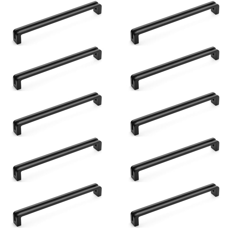 Diversa Limited Edition Matte Black 7-1/2&quot; (192mm) Reveal Cabinet Drawer Pull - 10 PACK